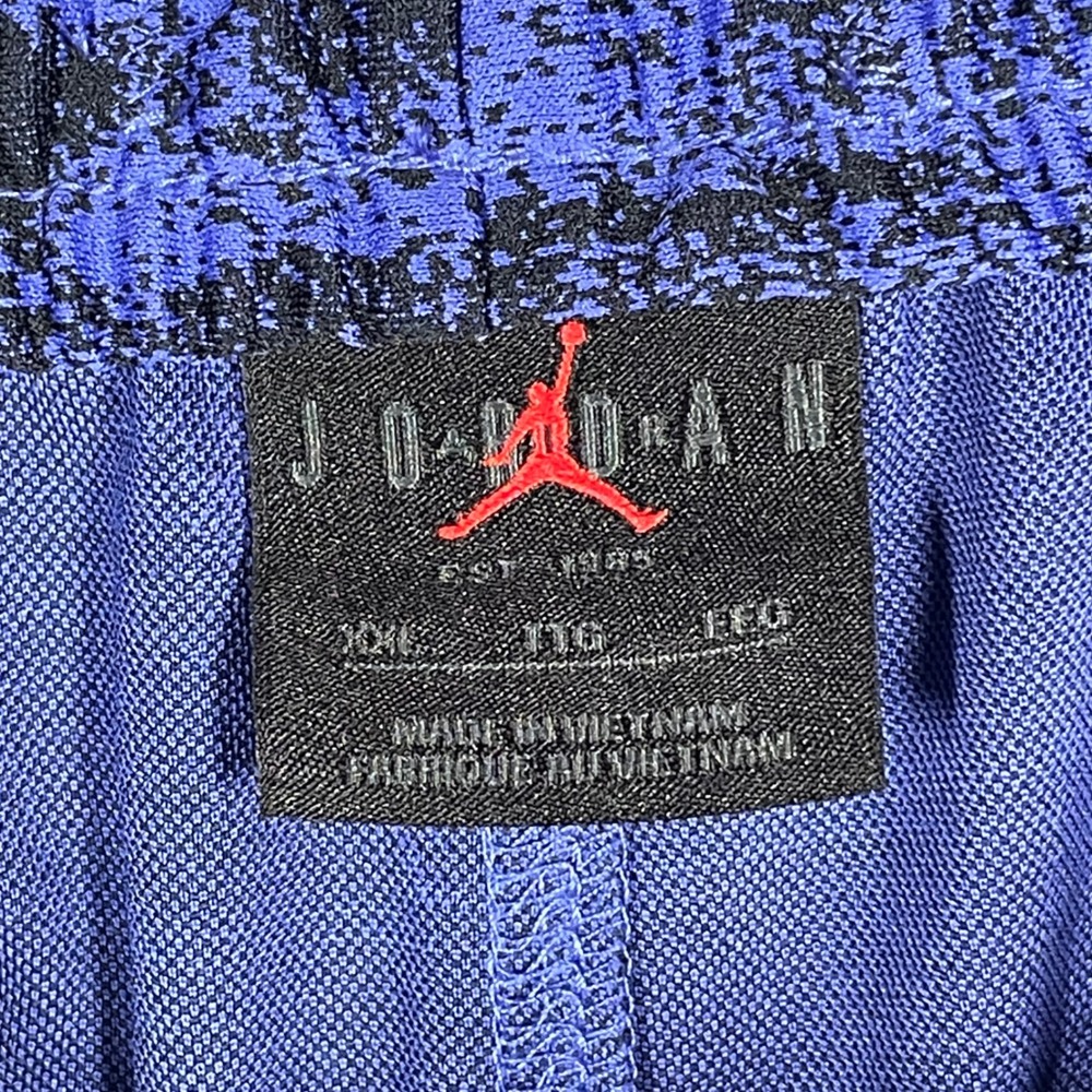 Jordan Breakfast Club Mens XXL Basketball Shorts Blue Black Wash Jumpman Mesh - Picture 3 of 10